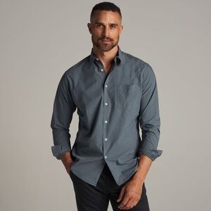 Rowan grey Everett button down long sleeve